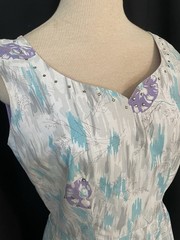 1950s Marc-El Fashions of Miami Rhinestone Dress Bust 38″
