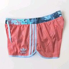 ADIDAS x Topshop Glanz Shorts 38 Womens Orange Gym Running Sprinter Retro Gym