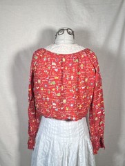 Vintage 60s 70s Denise Are Here School Teacher Button Top Flowy Cardigan