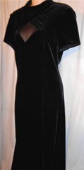 Night Way Collections Women’s Black Stretch Velvet Gothic Dress Size 12