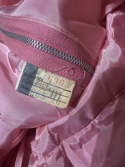 Vintage 1950’s Pink Satin Tulle Velvet Formal Prom Dress With Veil Belt XS