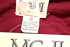 VTG Heritage Quiet Luxury MICHAEL CARRIE MCII Knit Jacket Cardigan XL Burgundy *