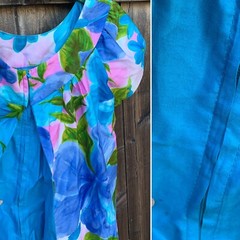 vintage Alice Polynesian Fashions Hawaiian dress maxi muumuu tiki aloha Hawaii