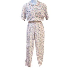90s Lizsport Floral Two Piece Set Cottagecore Grandmacore