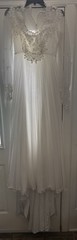 70’s Victorian Cream Ivory Lace & Pearl Wedding Gown Size 8