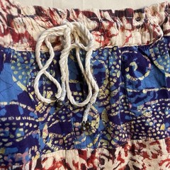 Vintage 90s Neelam Cotton Skirt Free Size Silver Bell Waist Tie Patchwork Boho