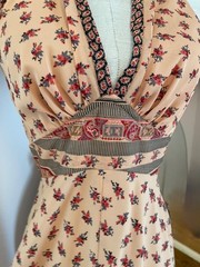 1970’s Vintage Jody Of California Hippie Boho Prairie Print Maxi Sun Dress Sz 9
