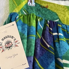 Vintage 1960’s Leland Of California Geometric Bark Cloth Skirt