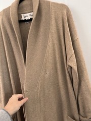 Vintage Mollie Parnis Long Cashmere Silk Belted Robe Large Flaws Nieman Marcus