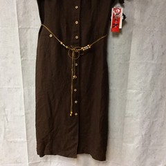 Vintage R & K Originals Dress Women’s Size 16 Brown Button Down Perfect Summer