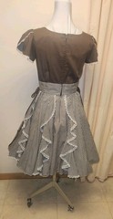 Vintage The Square Dance Dress Co. Dress – Ruffled Full Circle Skirt*Sz 6*Brown
