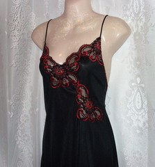 Sm.”Undercover Wear” long,nylon,12″ chiffon ruffle,vintage nightgown,negligee,80