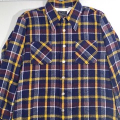 Vintage 1970s Plaid M/L Pinehurst plaid Retro camping bonfire Flannel Shirt A3