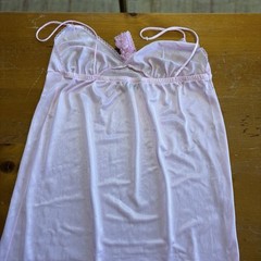 Alana Gale Intimates Nightgown Pink Lace Classic Side Slit Women’s Small VTG