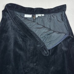 Roth Le Cover Sport Vintage Black Velvet A-Line Midi Skirt Sz 10 Made in Poland