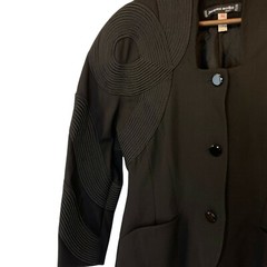 Jacques Molko Paris Jacket Womens 12 Black Vintage Avant Garde 1980s Blazer