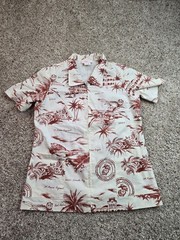 Vintage Action Sportswear Hawaiian Shirt Womens 16 USMC Zip Up Talon Zip 60s
