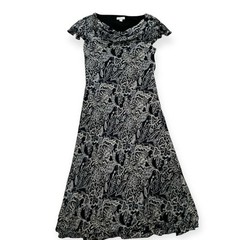 Vintage 90s Y2K 100% Silk Floral Paisley Dress Large Hawaiian Fairy Charter Club