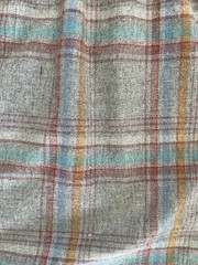 1960/1970’s Vintage Gray Plaid Mini Dress, Size S/M Cottage Core Old Money