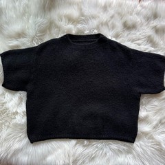 VINTAGE Made in Italy Boxy Oversized Fit Kid Mohair Blend Sweater Old Money L