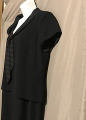 Vintage 80s Positive Attitude Neck Bow Secretary Dress Size 12
