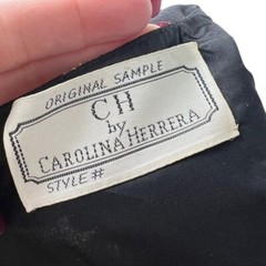 AMAZING RARE 80’s CH by Carolina Herrera Original Sample Black & Gold Dress