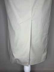 Vtg Prada Beige Cotton Blend Pencil Skirt 8 30 Waist Made in Italy Satin Lined
