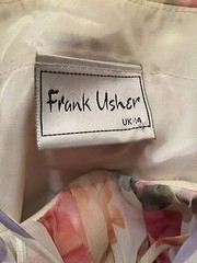 Frank Usher 10 M Floral Ruched Luxe Cottage Core Dress W Spaghetti Straps