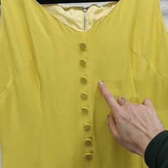 VTG Irving Nadler Yellow Dress Womens Union Made Mini Sundress 60s