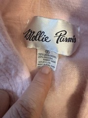 Mollie Parnis 70’s Long Baby Pink Lamb Wool and Rabbit Hair Belted Robe Rare