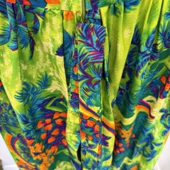 Vintage Pomare Tahiti NWT Hawaiian Tropical Rainbow Floral Maxi Dress Size 8