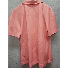 Vtg 1970’s Handmade Blazer Smock Suite Jacket Pink Poke A Dot Sz 2x