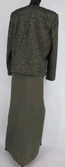 Vintage Lillie Rubin Skirt Beades Blazer Suit US 12 Green Formal Suit 1980s