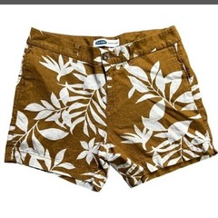 Old Navy Everyday Short Linen Blend Tropical Botanical Print Shorts 20 plus NWT