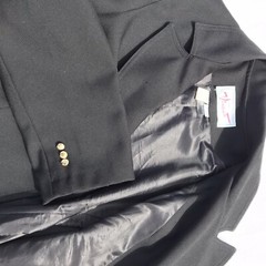 VTG Vincenti Women’s M Black Wool Satin Blend Blazer Jacket Coat HTF 60 70s Mod
