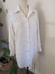 Vintage Prairie Princess Kaiulani Hawaiian Mini Shirt Dress or Long Blouse S/M