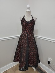 VTG 1950s Mid-Century Pink Chiffon/Cupcake Prom Party Dress