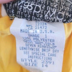Vintage Howard Wolf Broomstick Skirt Midi Length Canary Yellow 29″ Waist USA