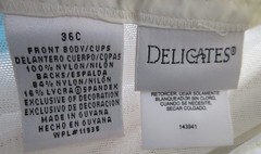 DELICATES IVORY BRIDAL HONEYMOON garters CORSET bra Embroidery Lace UW sz 36/M
