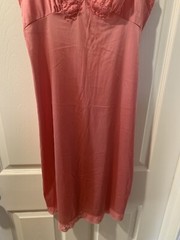 Vintage Lingerie S No Tags Vassarette Pink Full Slip Dress Lace See Measurements
