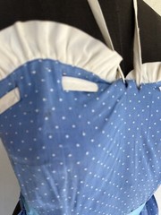 VTG 50s 60’s Turquoise Raise Polka Dots Embroidery Ruffle Full Sweep Gown Prom S