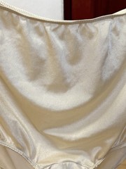 Vintage Silky Brown Nylon Panty High Waist Sissy Bikini Sheer Briefs Sz.9/2XL