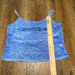 90s West Trend Dolphin Graphic Cami Tank Top Blue Ocean Print Made in USA Large