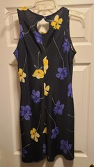 Vintage 90s Mini Short DBY Dress Sleeveless Black Floral Size 7 Junior Womens