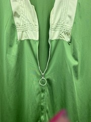 Gorgeous Vintage Kaftan Green 1/4 Zip Shadow Line MCM 60s 70s Large