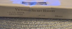 VTG Victoria’s Secret Fine Hosiery Lycra Sheer Stockings Nude Small Gold…