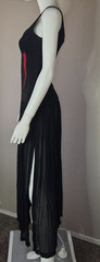 JOHN MURROUGH Vintage Black & Red Corset Bodice Black Sheer Panel Size Small