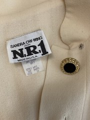 Vintage 1980’s Ivory wool crepe oversize shirt dress by SANDRA OW-WING for NR1