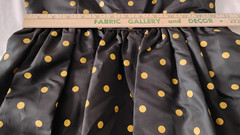 Vtg 80’S does 50’s DRESS Women’s Cocktail Evening Black Gold Polka Dot Retro 6/9
