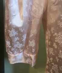 VTG 80s Joni Blair Romantic Lace Collar Pink Satin Dress Sz 7 Cottage Prairie